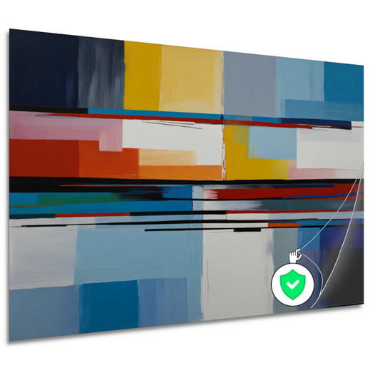 Abstracte Rivier van Kleur in Moderne Stijl poster