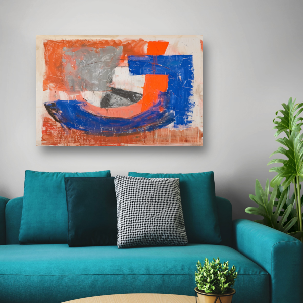 Abstracte Letter J poster