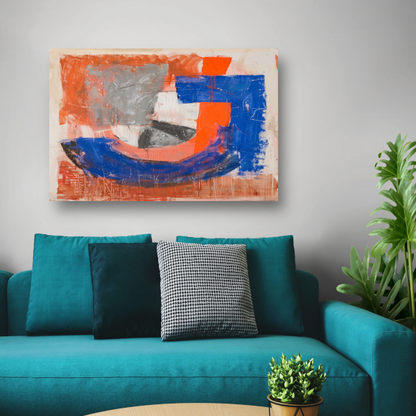 Abstracte Letter J poster