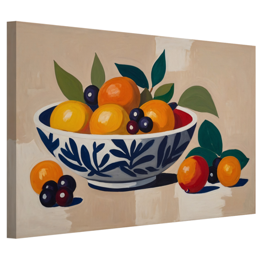 Klassieke Schaal met Rijp Fruit Stilleven canvas