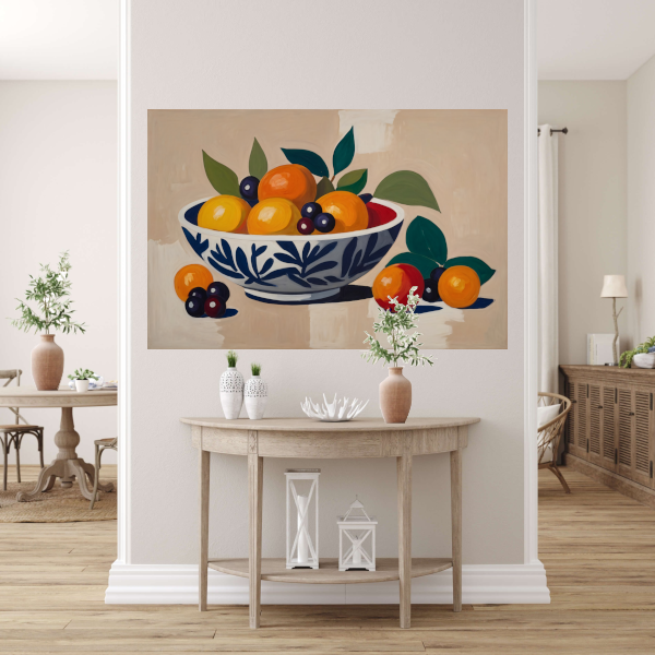 Klassieke Schaal met Rijp Fruit Stilleven canvas