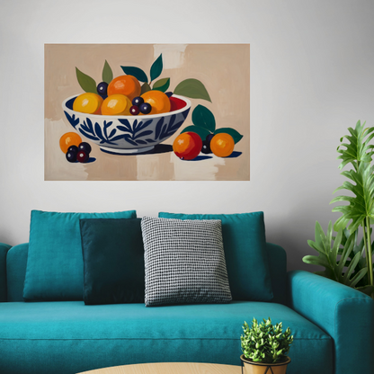 Klassieke Schaal met Rijp Fruit Stilleven canvas