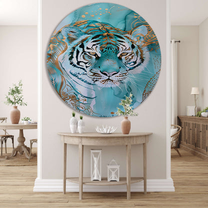 Abstracte tijger in art nouveau ontwerp forex muurcirkel