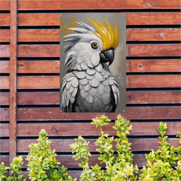 Majestueuze Kaketoepapegaai in Olieverf tuinposter