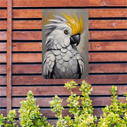 Majestueuze Kaketoepapegaai in Olieverf tuinposter