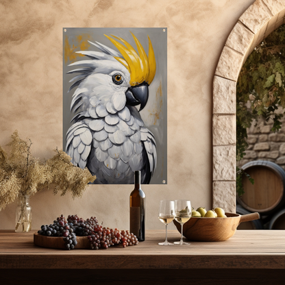 Majestueuze Kaketoepapegaai in Olieverf tuinposter