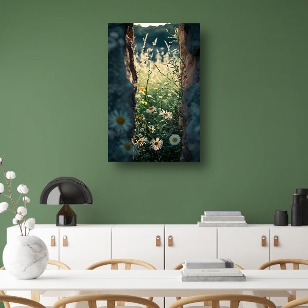 Verborgen Bloementuin Achter Oude Muur acrylglas