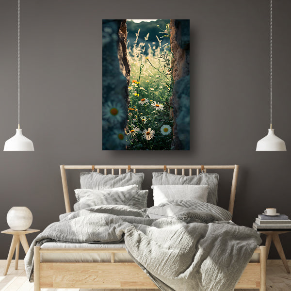 Verborgen Bloementuin Achter Oude Muur acrylglas