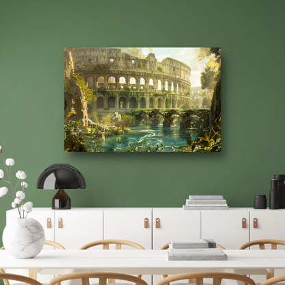 Colosseum weerspiegeld in water acrylglas