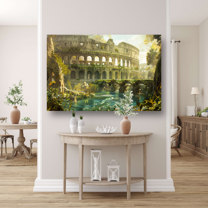 Colosseum weerspiegeld in water acrylglas
