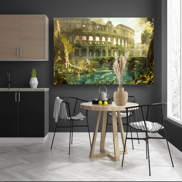 Colosseum weerspiegeld in water acrylglas