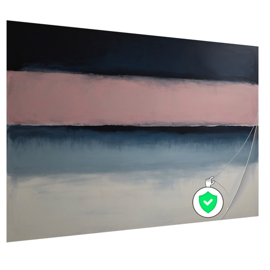 Horizontale Sereniteit in Roze en Blauw poster