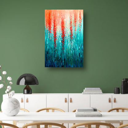 Abstracte bloemen in levendige kleuren acrylglas