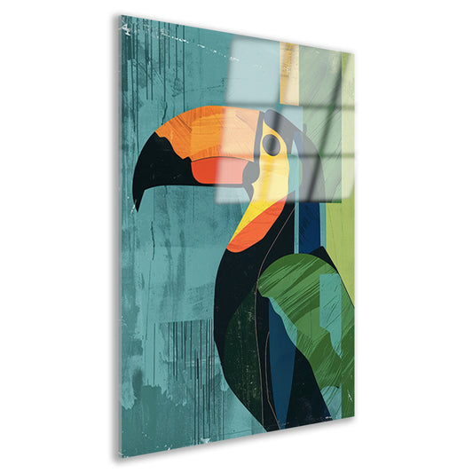 Abstracte Toekan in Levendige Kleuren acrylglas