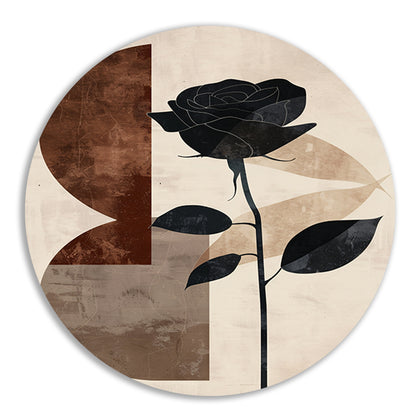 Sepia Roos met Art Deco Invloeden forex muurcirkel
