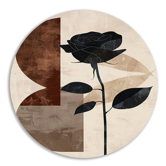 Sepia Roos met Art Deco Invloeden forex muurcirkel
