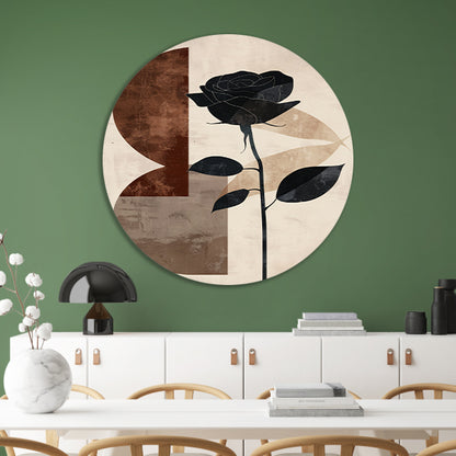 Sepia Roos met Art Deco Invloeden forex muurcirkel