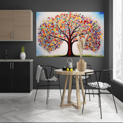 Levendige Boom van Kleurrijke Bladeren poster