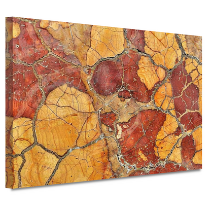 Herfstbladeren met Gebarsten Tetuur canvas