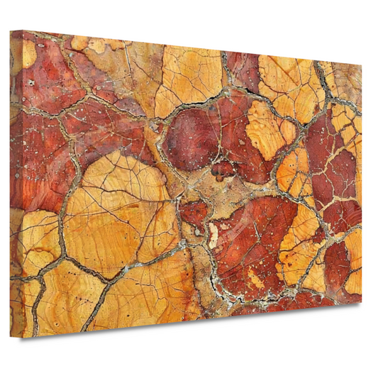 Herfstbladeren met Gebarsten Tetuur canvas