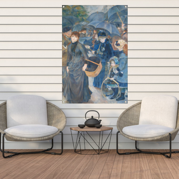 De paraplus - Pierre-Auguste Renoir tuinposter
