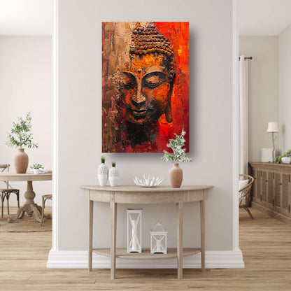 Dynamisch Abstract Portret van Boeddha in Kleur poster