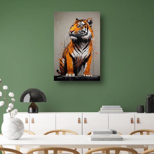 De Abstracte Blik van een Tijger canvas