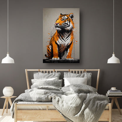 De Abstracte Blik van een Tijger canvas