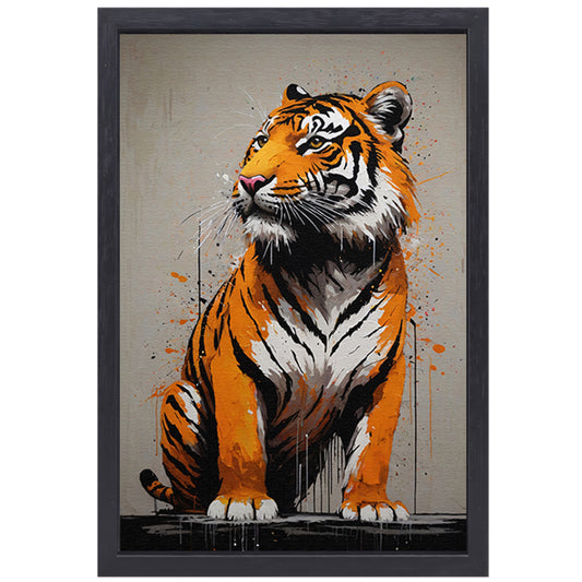 De Abstracte Blik van een Tijger canvas met baklijst