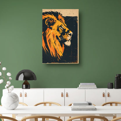 Portret van een Gouden Leeuw canvas