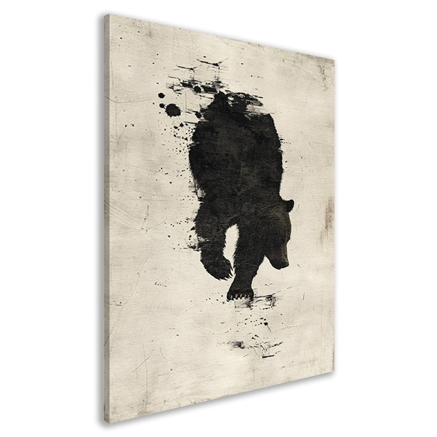 Abstract beer in zwart-wit silhouet canvas