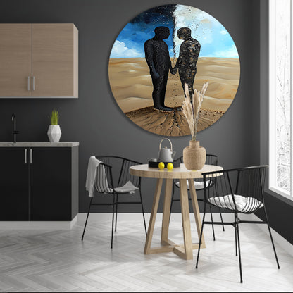 Samensmelting van Hemel en Aarde aluminium muurcirkel