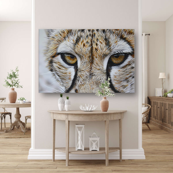Intense close-up van een luipaard acrylglas