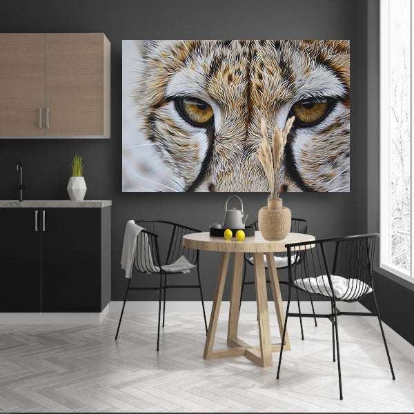 Intense close-up van een luipaard acrylglas