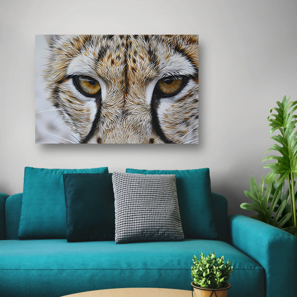 Intense close-up van een luipaard acrylglas
