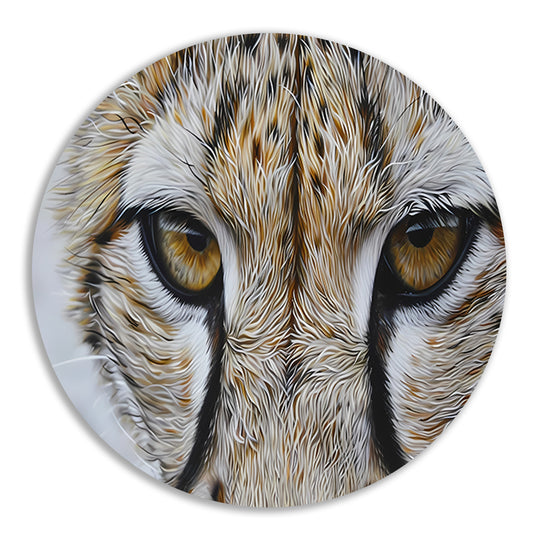 Intense close-up van een luipaard forex muurcirkel