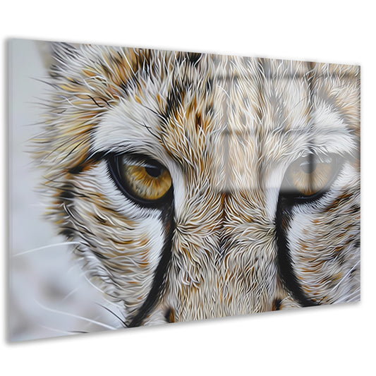 Intense close-up van een luipaard acrylglas