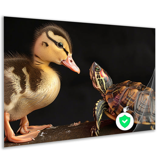 Schildpad en eend: onwaarschijnlijke vriendschap poster