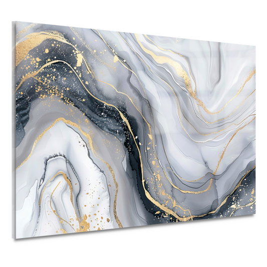 Goud Marmer Abstract Kunstwerk acrylglas