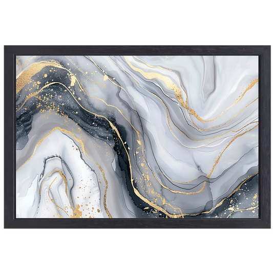 Goud Marmer Abstract Kunstwerk canvas met baklijst