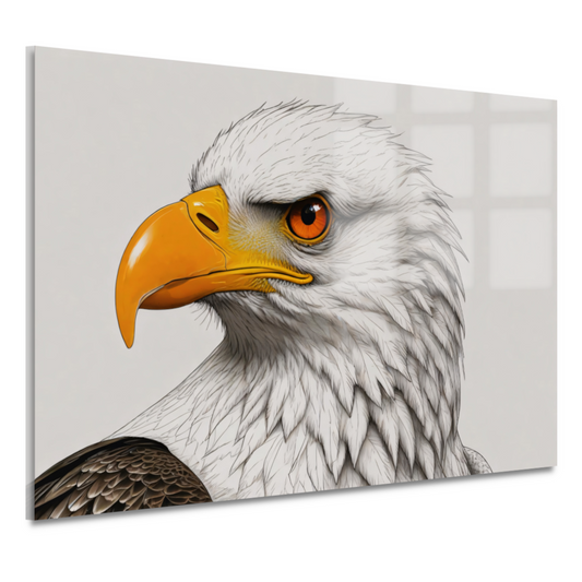 Intense blik van een majestueuze adelaar acrylglas