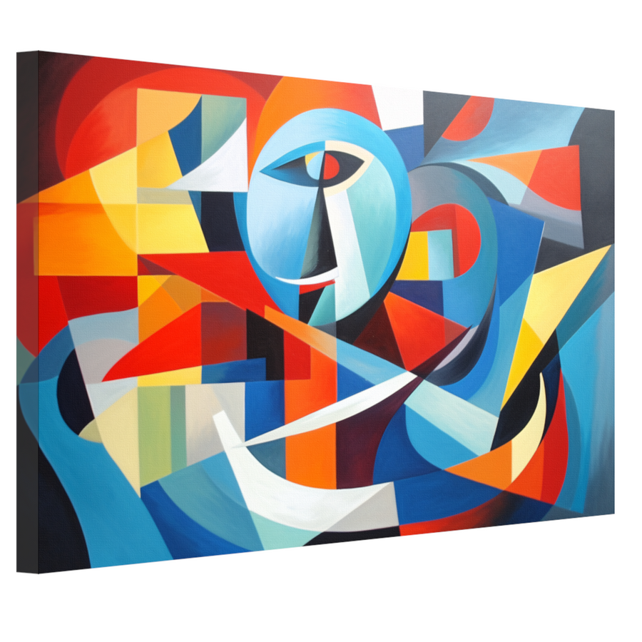 Dans van Geometrie en Kleur canvas