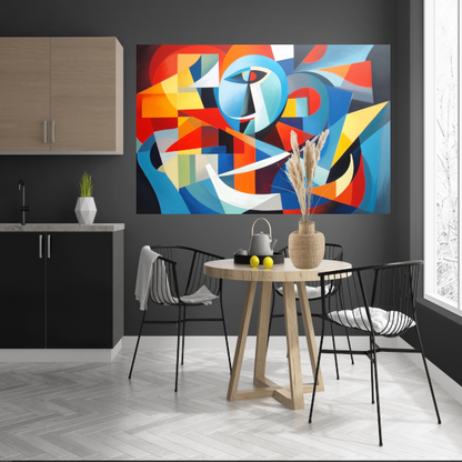 Dans van Geometrie en Kleur poster