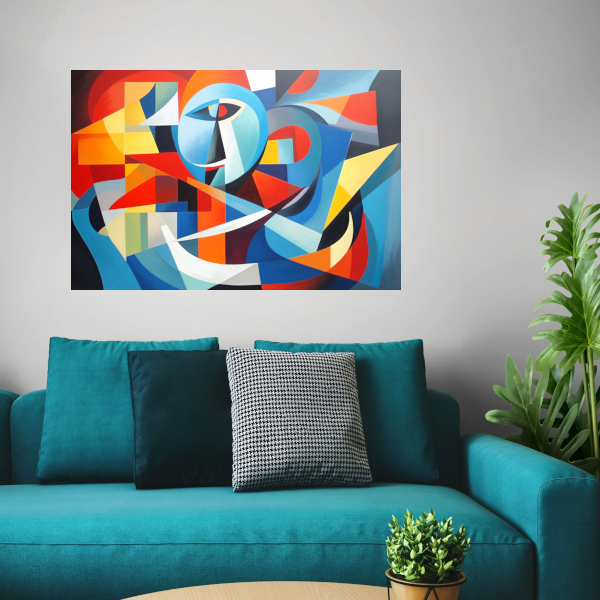 Dans van Geometrie en Kleur poster