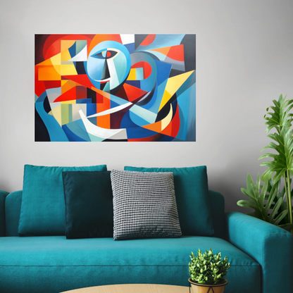 Dans van Geometrie en Kleur poster