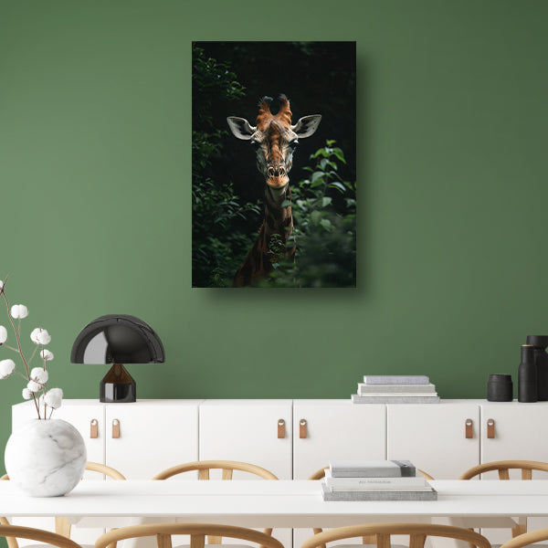 Portret van een Giraffe in de Natuur poster