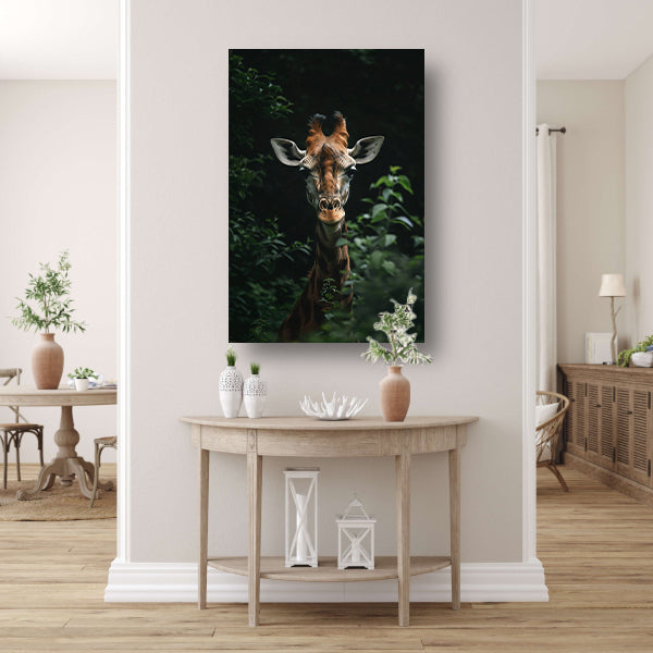Portret van een Giraffe in de Natuur poster