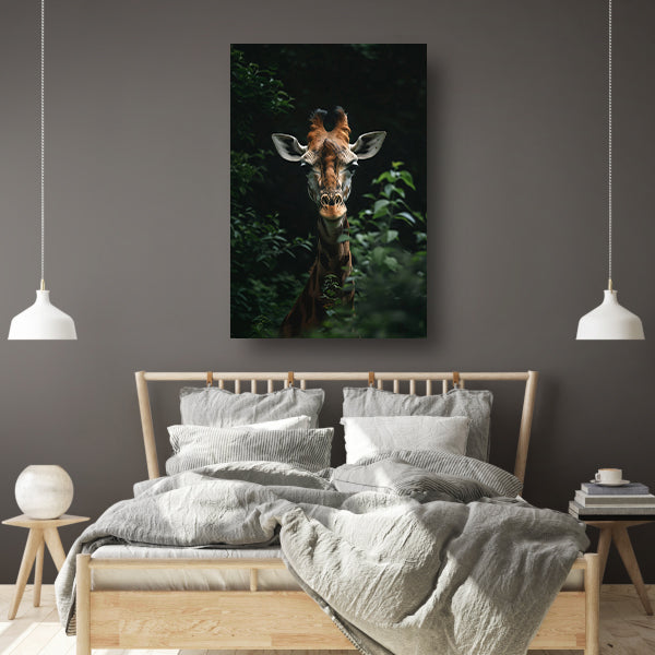 Portret van een Giraffe in de Natuur poster