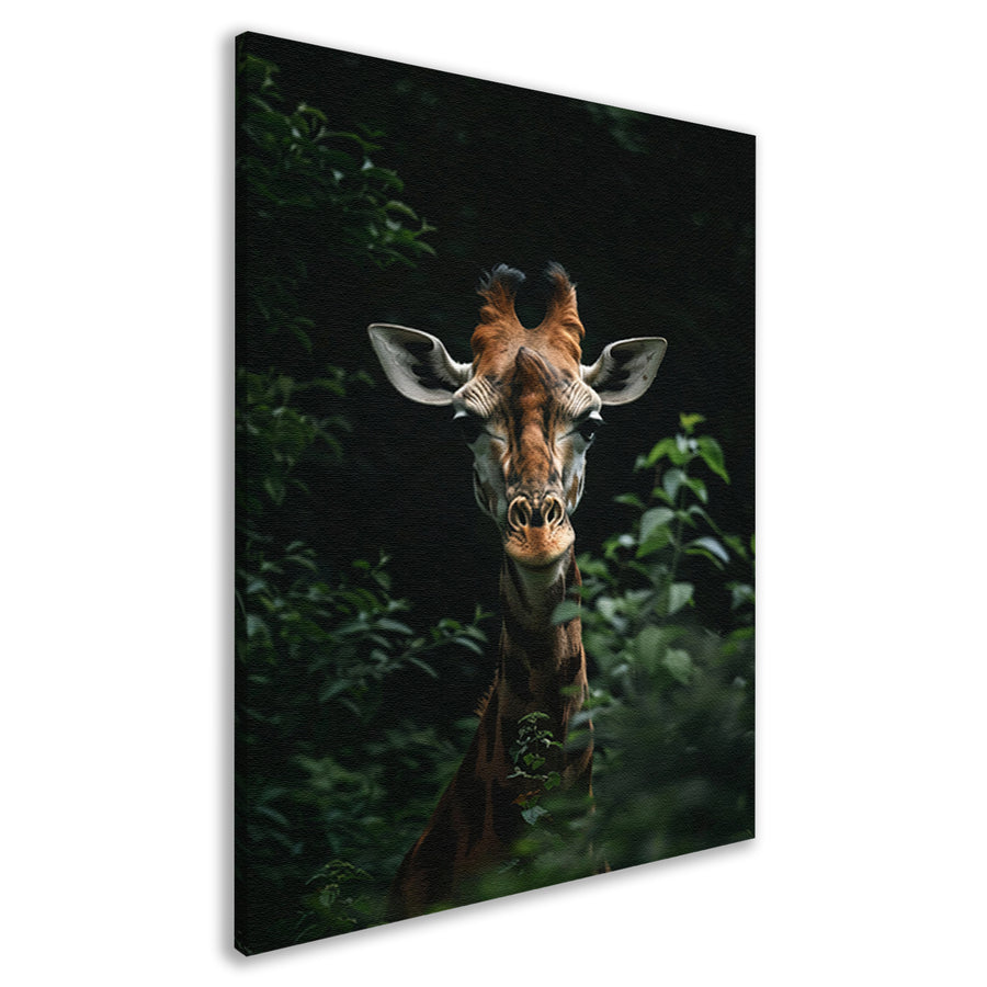 Portret van een Giraffe in de Natuur canvas