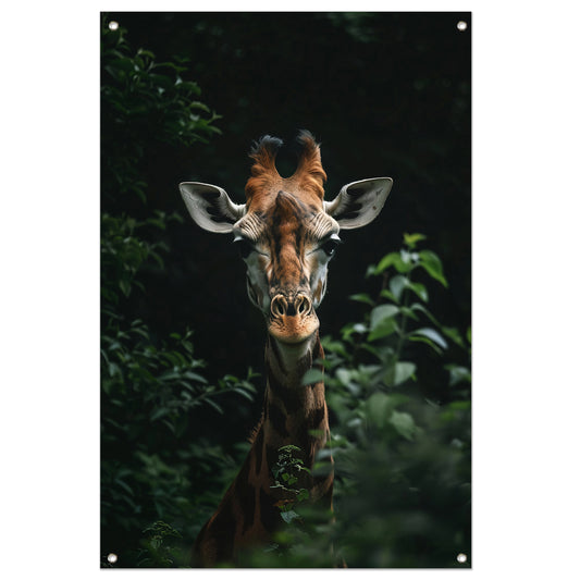 Portret van een Giraffe in de Natuur tuinposter